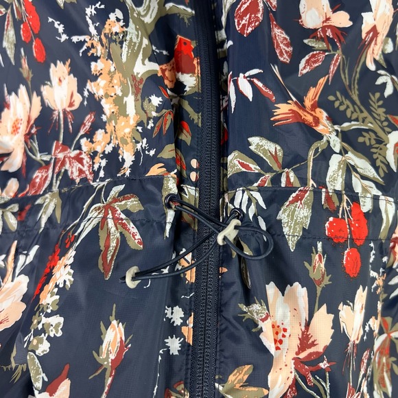 Columbia Women's Inner Limits ll Floral Bird Print Navy Rain Jacket Size Large - Picture 5 of 14